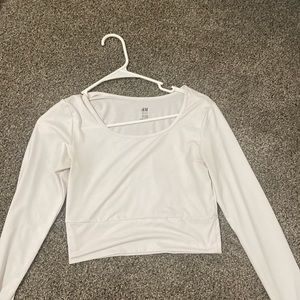a white h&m athletic long sleeve